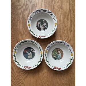 Vintage 1996 Kellogg's 90th Anniversary Cereal Bowls - Set of 3 (#1, #2, #3)‎